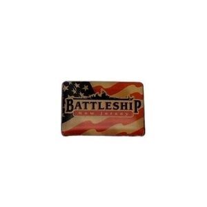 Vintage Battleship New Jersey BB-62 Lapel Hat Pin US Navy American Flag 1"x1.5"